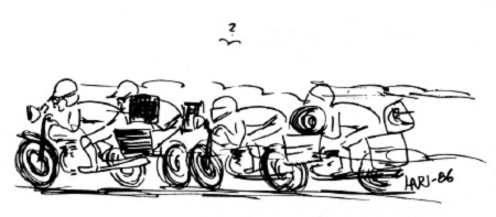 på Autobahn - teckning Lauri